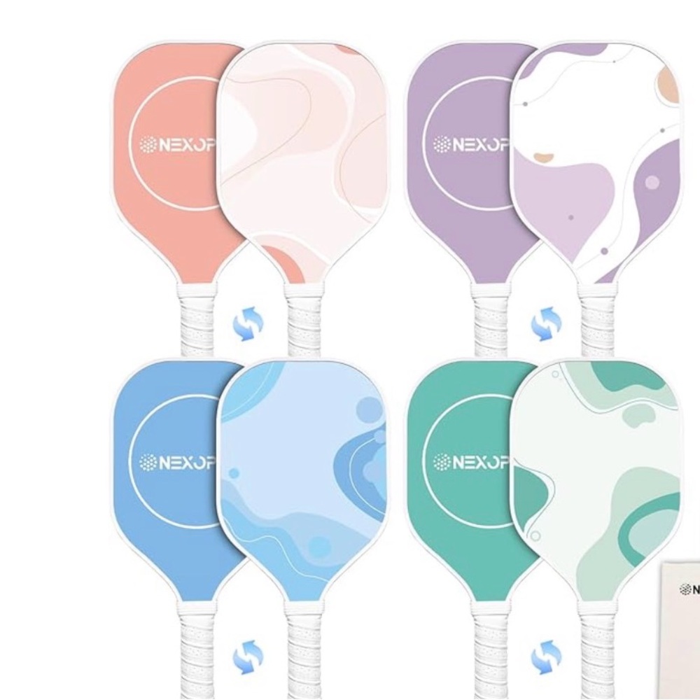 Colorful Pickleball Paddles Set - Pastel Multi-Color